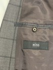 Hugo Boss Lanificio TESSE Bielle Gray Plaid Blazer sportCoat Elbow Patch Size44L — photo 9