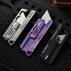 CNC Titanium Utility Knife Outdoor Camping Multi-Tool EDC Compact Box Cutter