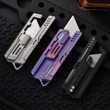 CNC Titanium Utility Knife Outdoor Camping Multi-Tool EDC Compact Box Cutter