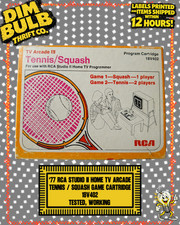 VTG 1977 RCA Studio II Home TV Arcade III TENNIS / SQUASH game Cartridge 18V402 image