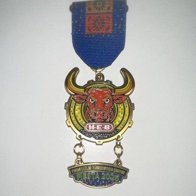 H-E-B Bull Head Fiesta Medal
