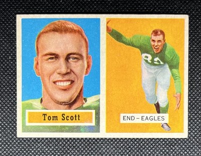 1957 Topps Tom Scott #25 Philadelphia Eagles Vintage Football Card