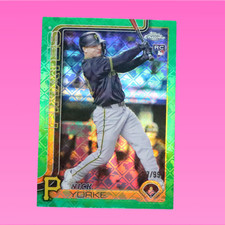 2025 Topps Chrome Logofractor Nick Yorke Green Refractor /99 RC Pirates #36 SP