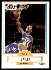1990-91 Fleer Thurl Bailey Utah Jazz #182