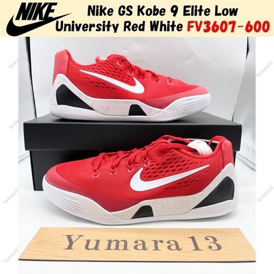 Nike GS Kobe 9 Elite Low University Red White FV3607-600 Size 3.5Y
