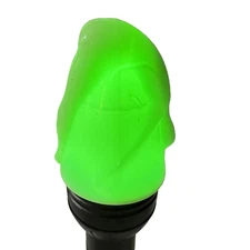 Uranium Jadeite Bottoms Up Shot Glass Cup McKee PAT 77725 Green Stunning Glow