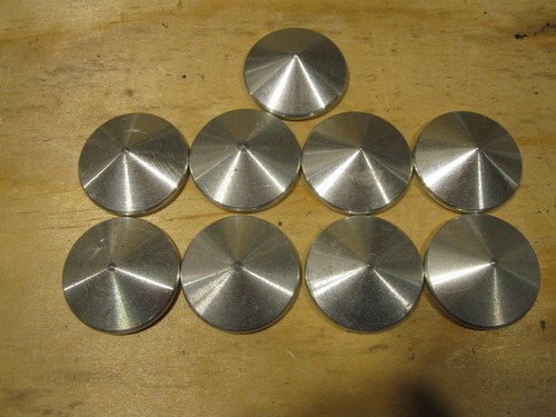 QTY 9 VINTAGE ALUMINUM SPIKE ISOLATION FEET SPEAKER OR EQUIPMENT CONE SHAPE