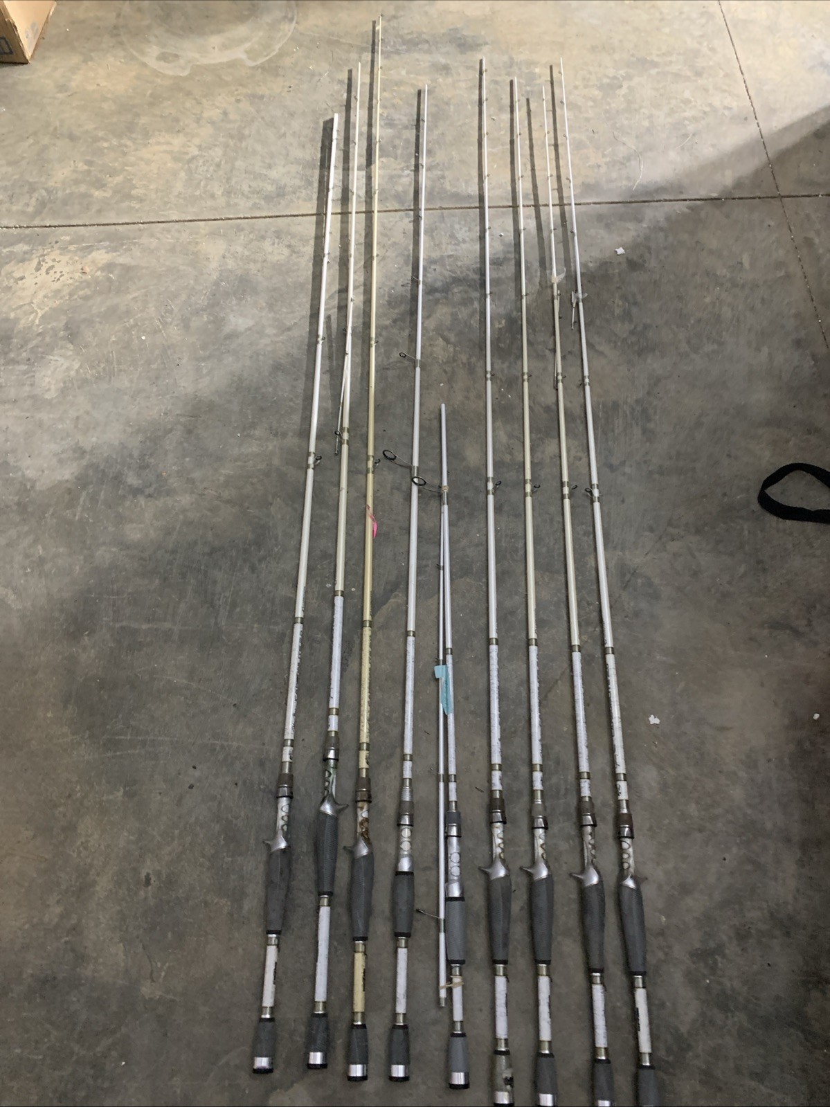 Lot Of 9 Johnny Morris Carbonlite 2.0 Fishing Rod (FOR PARTS OR REPAIR) (BROKEN