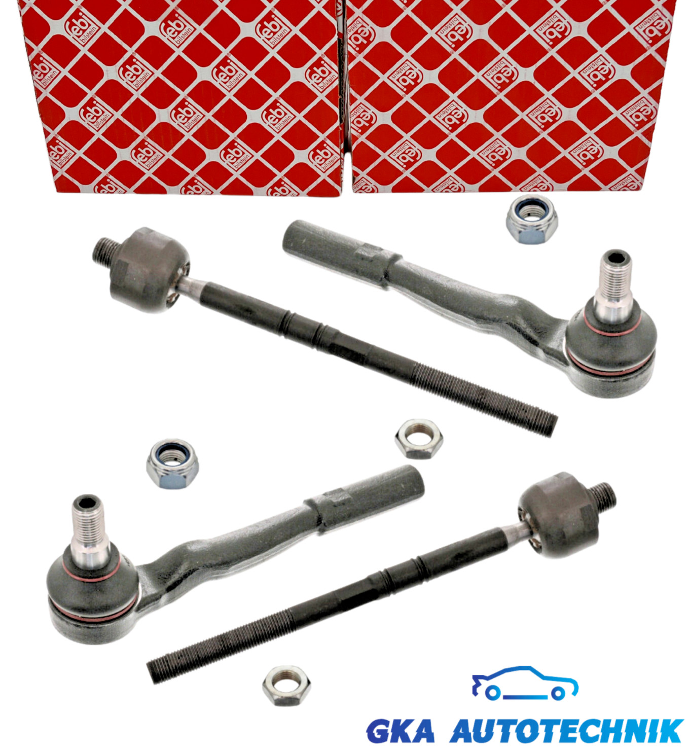 2x FEBI Spurstange komplett für Mercedes Benz W211 S211 E-KLASSE + CLS C219