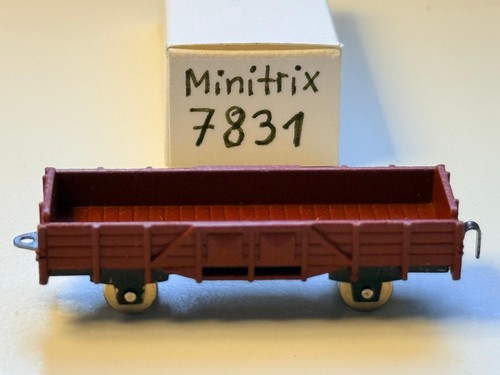 Schiebetrix Minitrix 7831 Niederbordwagen mit VP | Zustand: Gebraucht