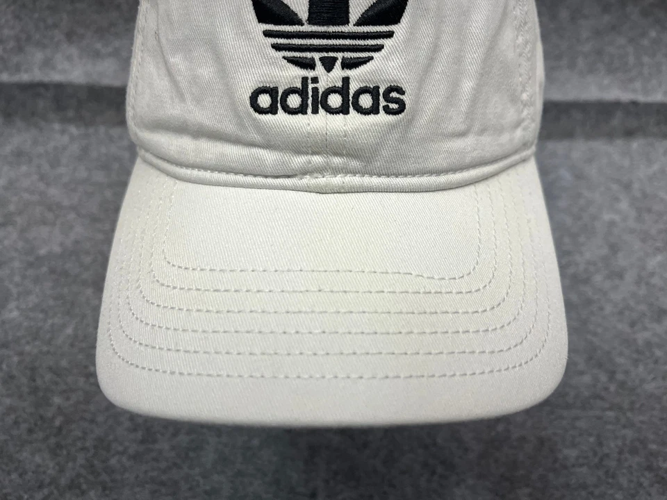 Adidas Sombrero Gorra Correa Trasera Mujer Talla Única Blanco Bordado 100% Algodón Sarga Foto 3 de 4