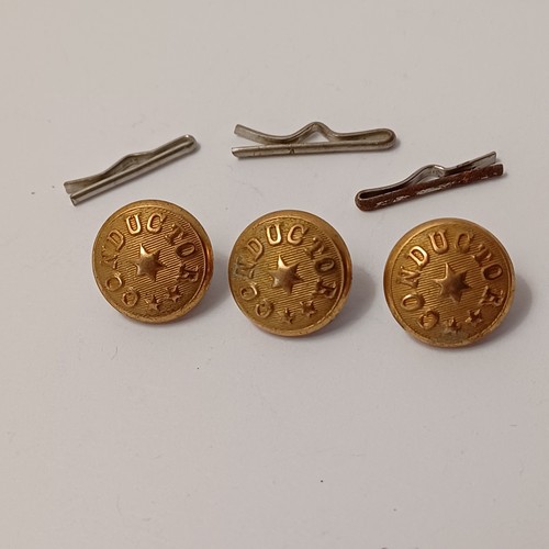 Antique Brass Conductor Buttons Half Inch X3 Steele & Johnson Civil War Era... - Picture 2 of 7