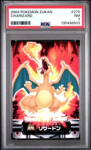PSA 7 Charizard 270 Pokémon Carddass Zukan Zukancard