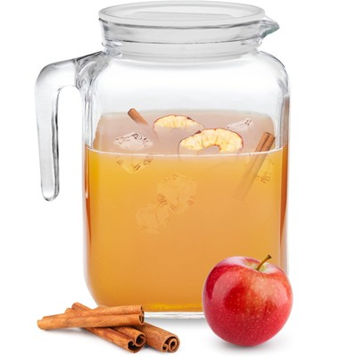 GLASS PITCHER with Lid Spout for Cold Water Iced Tea 68 fl.oz BORMIOLI ROCCO