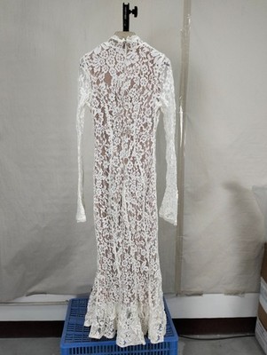 HOUSE OF CB 'Sophia' Vintage Ivory Lace Fitted Midi Dress/Size S-US  4-6/QA6100 | eBay