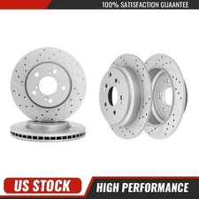 11.65" Front + 12.32" Rear Brake Disc Rotors Pair For Honda Odyssey 2005 - 2010