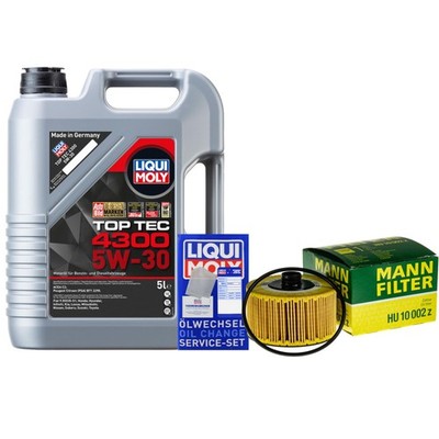 MANN-FILTER Ölfilter 5L Liqui Moly Top Tec 4300 5W-30 für Dacia HM_ 1.3 TCe 150