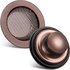 2 Pcs Kitchen Sink Drain Strainer Stopper Set Stainless Steel Drain Catcher a...