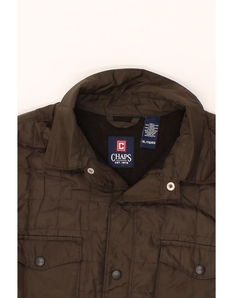 CHAPS Mens Tall Padded Jacket UK 42 XL Brown Polyester AQ01 - Image 3 of 3