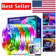 24V LED Strip Lights 400ft with Bluetooth App Control – Perfect for Home Parties