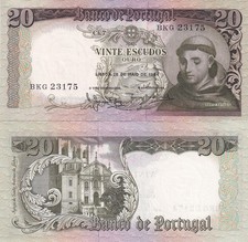 Portugal 20 Escudos 1964 P 167 UNC
