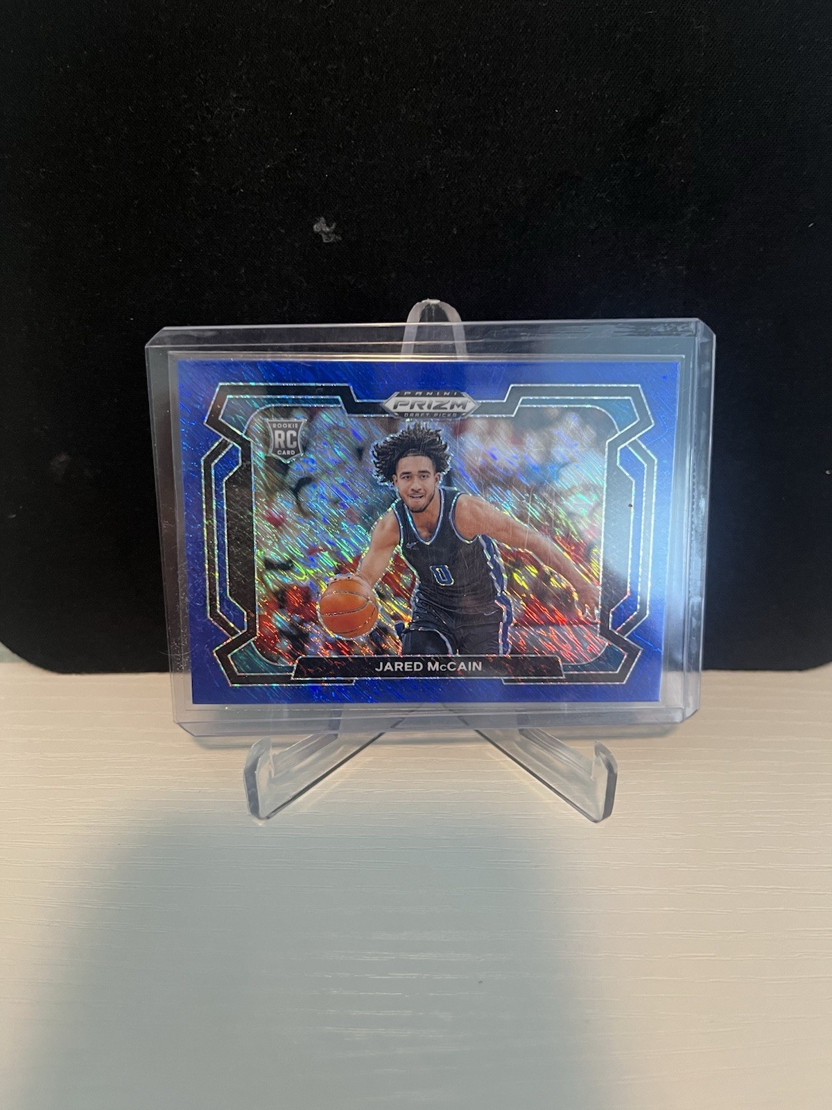 2024 Panini Prizm Draft Picks - Jared McCain #35 Blue Shimmer Prizm /19 (RC)