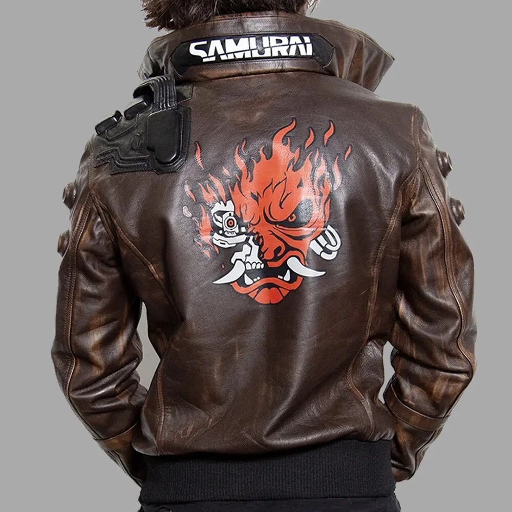 Cyberpunk 2077 Cosplay New Samurai Leather Jacket Game Inspired v