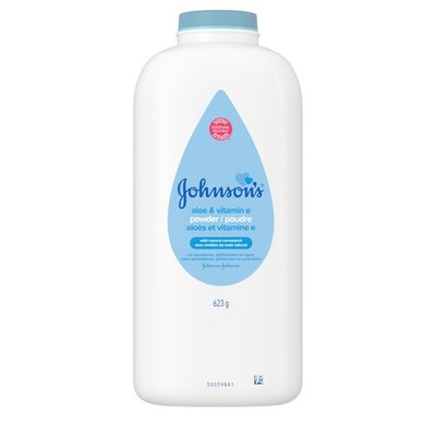 Johnson's Aloe and Vitamin E Pure Cornstarch Baby 15 Ounce (Pack of 1), Blue 