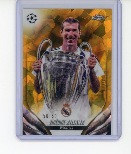2023-24 TOPPS CHROME SAPPHIRE UEFA IMAGE VARIATION GOLD ZINEDINE ZIDANE /50