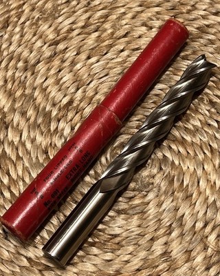 NOS Cleveland 5/8  HSS 4-Flute Extra Long Weldon End Mill 4  LOC 6  OAL USA B2