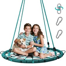 750lbs 40  Spider Web Saucer Tree Swing for Kids Adults, Outdoor Net Swing wi...