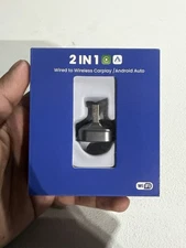 2-in-1 Wired to Wireless CarPlay Android Auto Adapter WiFi
