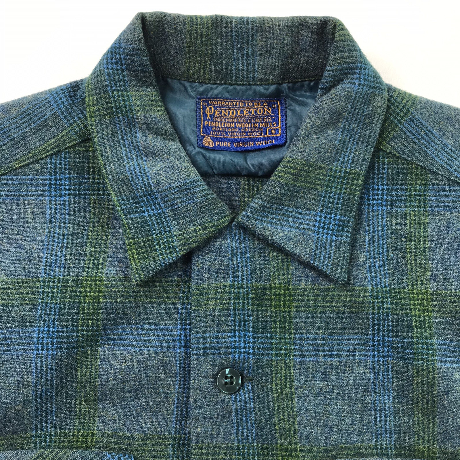 Vtg 50s 60s Pendleton Loop Collar Rockabilly Plai… - image 7