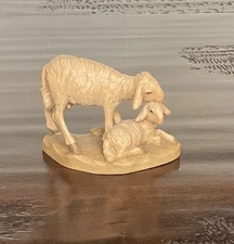 ANRI  NATIVITY  DOUBLE SHEEP   WOODCARVING