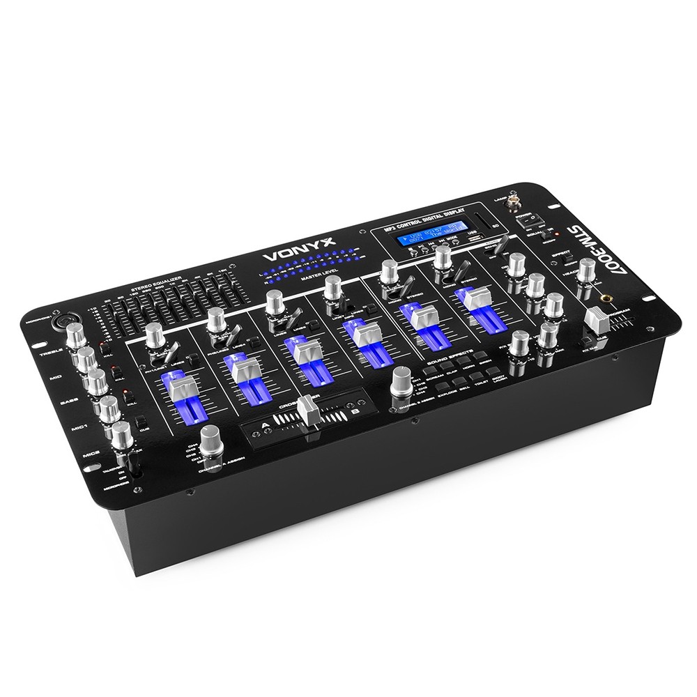 Vonyx STM-3007 6-Channel DJ Mixer Rack Mountable Bluetooth MP3 SD