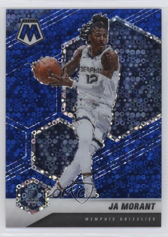 2020-21 Panini Mosaic Fast Break Blue Prizm 80/85 Ja Morant #40