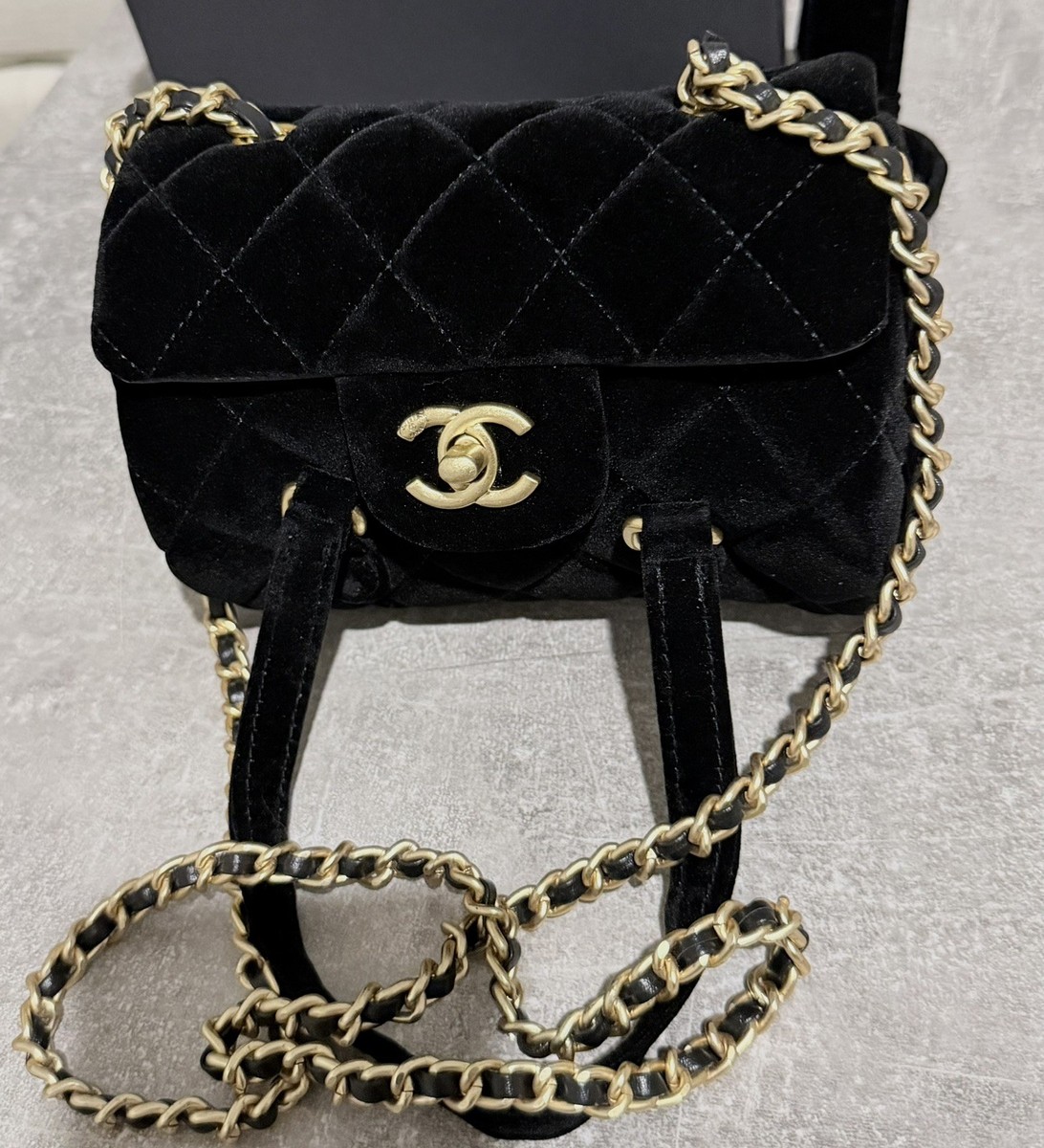 VIP限定 MAKE UP CHANEL ブラックレザー ショルダーバッグ Chanel Makeup Black Velvet Bag Crossbody - VIP Gift | eBay