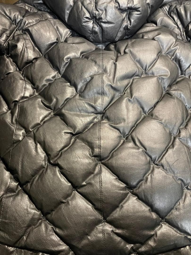 Backlash Kangaroo Leather Down Jacket S Black Mou… - image 7