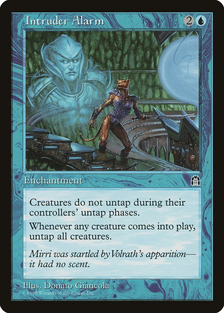 Intruder Alarm Stronghold NM Blue Rare MAGIC THE GATHERING MTG CARD ABUGames