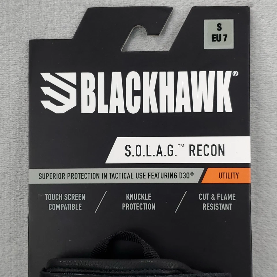 BlackHawk S.O.L.A.G. Recon Gloves Black Size Small GT007BKLG Touch Compatible - Image 2 of 4