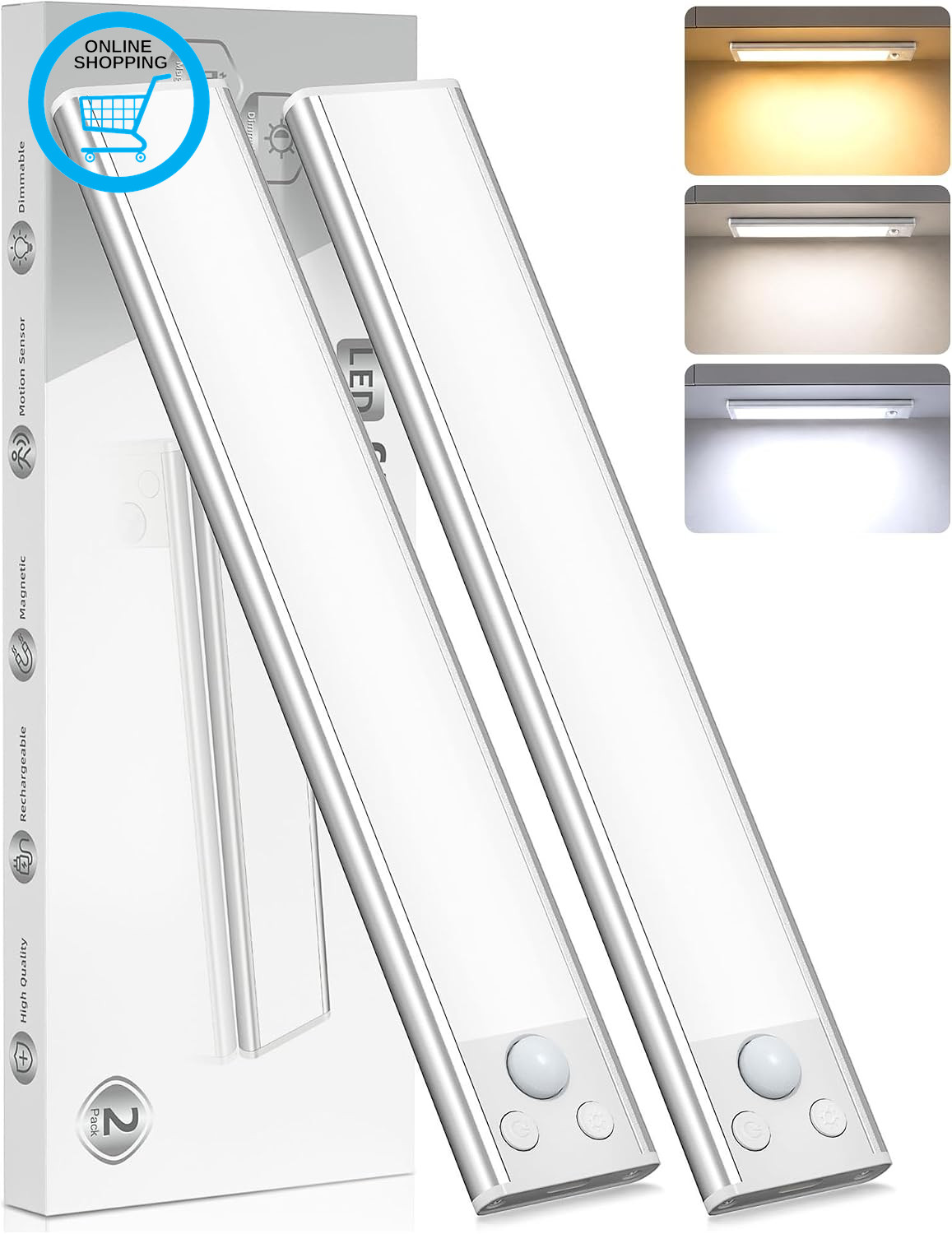 under Cabinet Kitchen Lights Cupboard - LED Motion Sensor Light