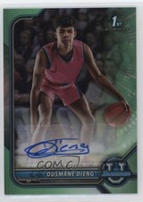 2021-22 Bowman U Chrome Prospect Green Refractor 44/99 Ousmane Dieng Auto 06mc