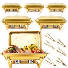 2/4/6Pack Chafing Dish Buffet Set 13.7QT 316 Stainless Steel Chafer for Catering