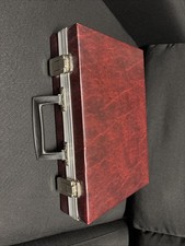 Vintage Savoy 30 Cassette Tape Briefcase Retro Storage Case Mahogany.
