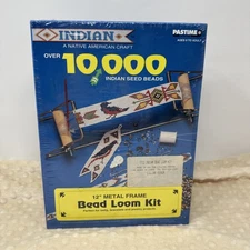 NIB Pastime Indian Bead 12 in Metal Frame Loom Kit Native American Weaving Craft