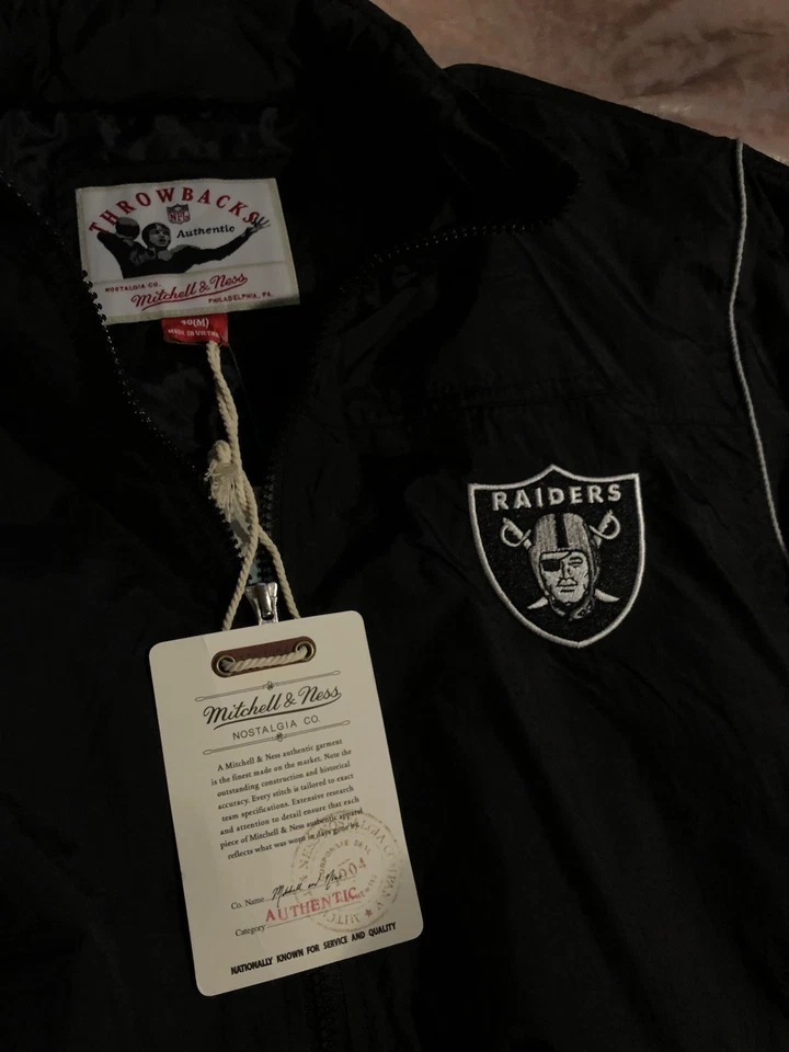Средняя мужская куртка на молнии Los Angeles Raiders Mitchell and Ness (прошитая) - Изображение 3 из 3