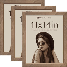 Brown Walnut Picture Frames 11x14 - 3 Pack, Tabletop  Wall Display