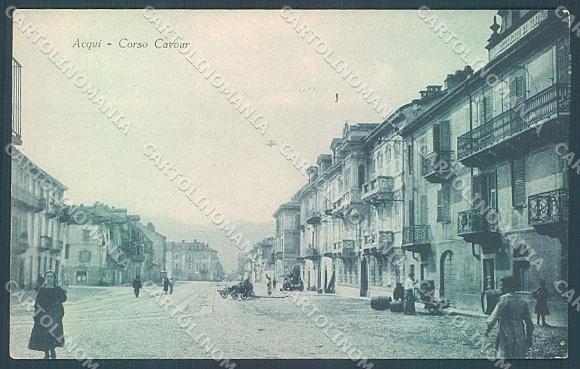 Alessandria Acqui Terme Corso Cavour cartolina JK3729