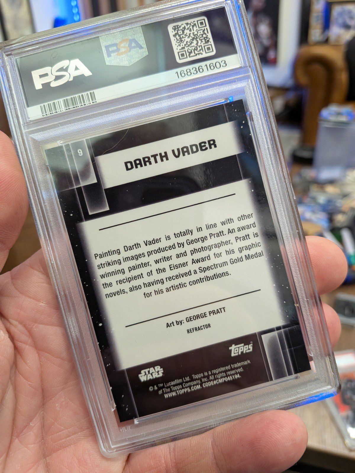 2021 Star Wars Galaxy Darth Vader 🔥Refractor #9 🔥PSA 10 view 5