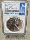 2021 (P) $1 American Silver Eagle NGC MS70 Emergency Production FDI First Label